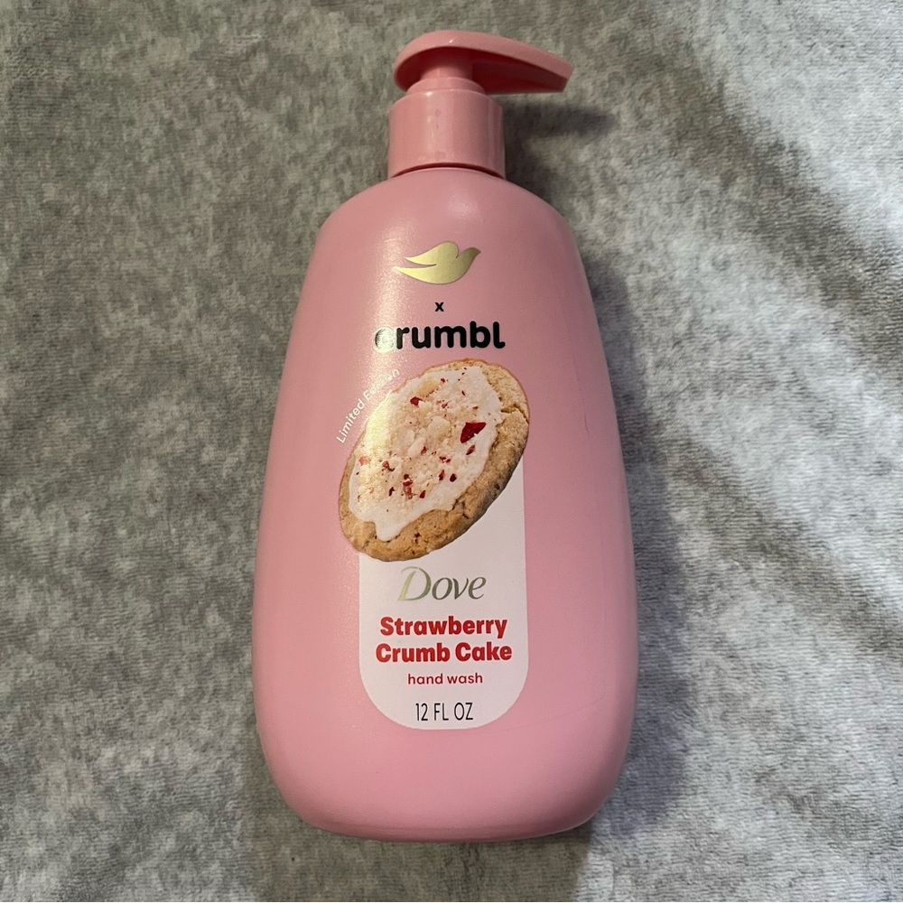 Dove x Crumbl Strawberry Crumb Hand Soap Wash 12oz Brand NEW Limited Edition HTF
